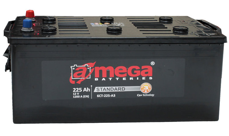 Аккумулятор для грузовой техники A-Mega Standart 225 Ач (о.п.)